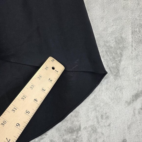 Alice + Olivia Dress Womens 4 Black White High Low Maxi Gown Colorblock Formal - Picture 8 of 16